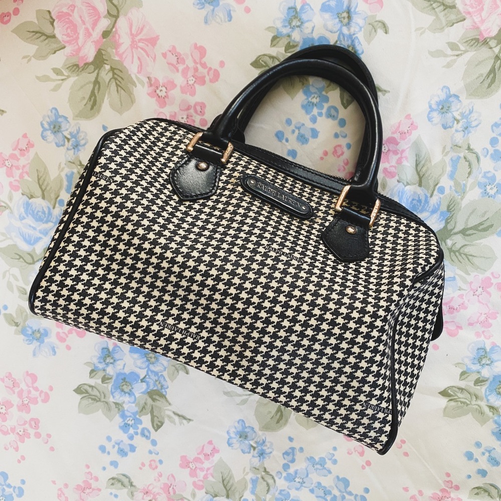 Ralph Lauren Houndstooth Speedy Satchel